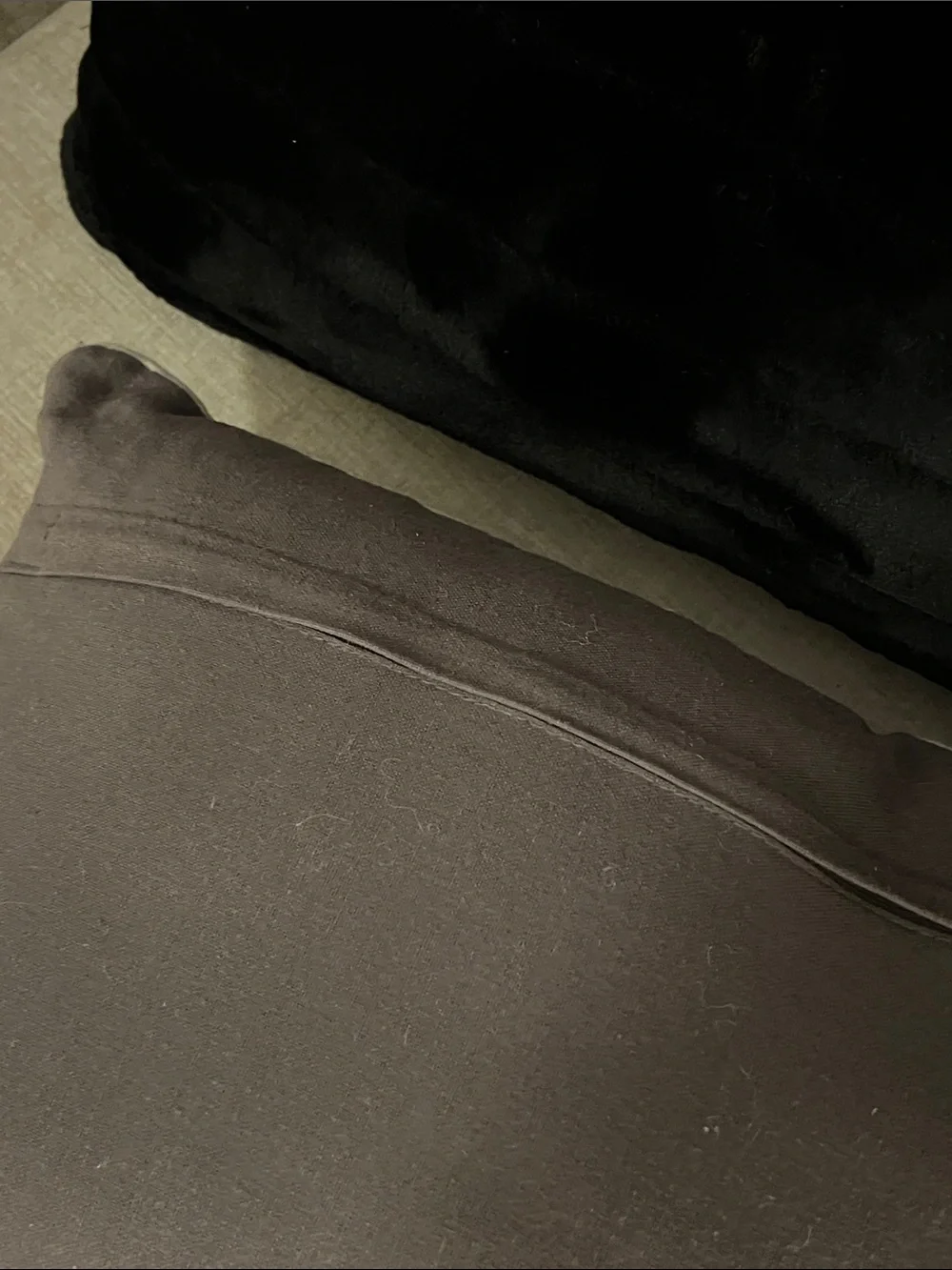 2 Decorative Throw Pillows: High-end, Gorgeous! Beaded Silver-Gray & Black “Fur”